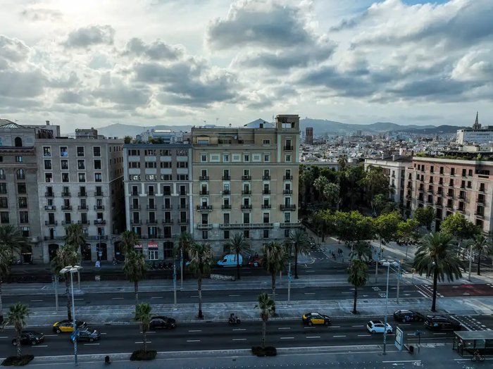 Panorama Barcelony sfotografowana dronem
