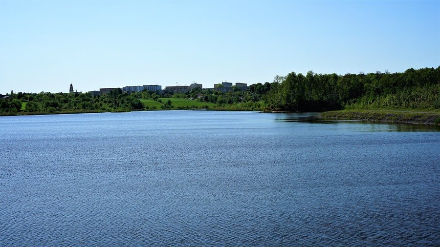 Brandka w Bytomiu, widok znad brzegu