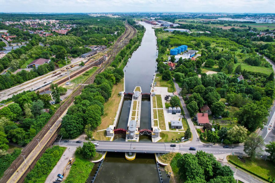 Kanał Gliwicki z lotu ptaka