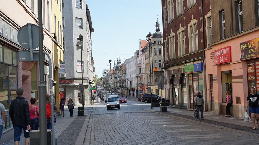 Ulica w centrum Gliwic