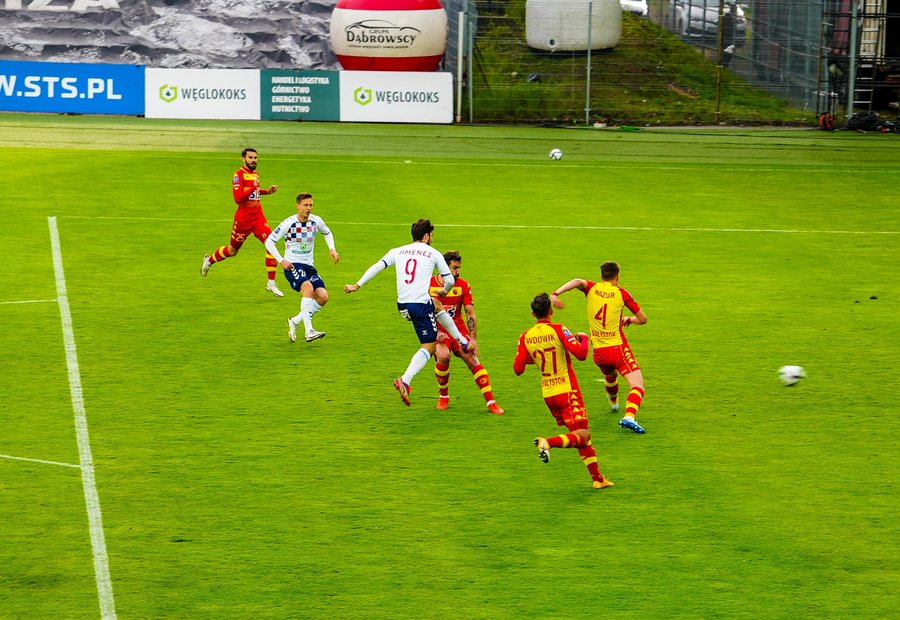 Akcja meczowa Górnik Zabrze — Jagiellonia Białystok