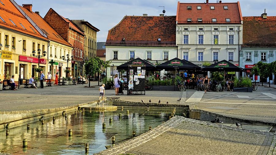 Rynek w Mikołowie, widok na kamienice