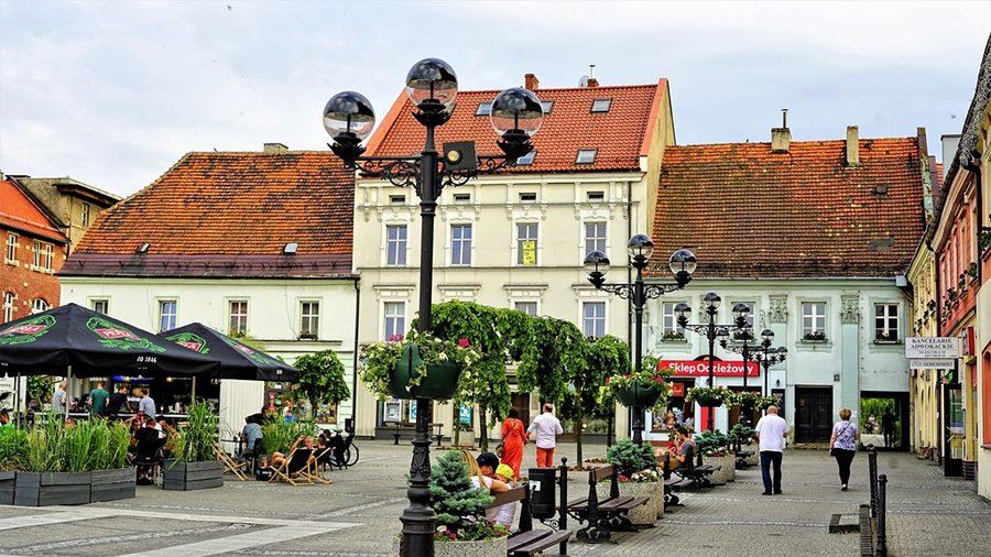 Kamienice przy rynku w Mikołowie