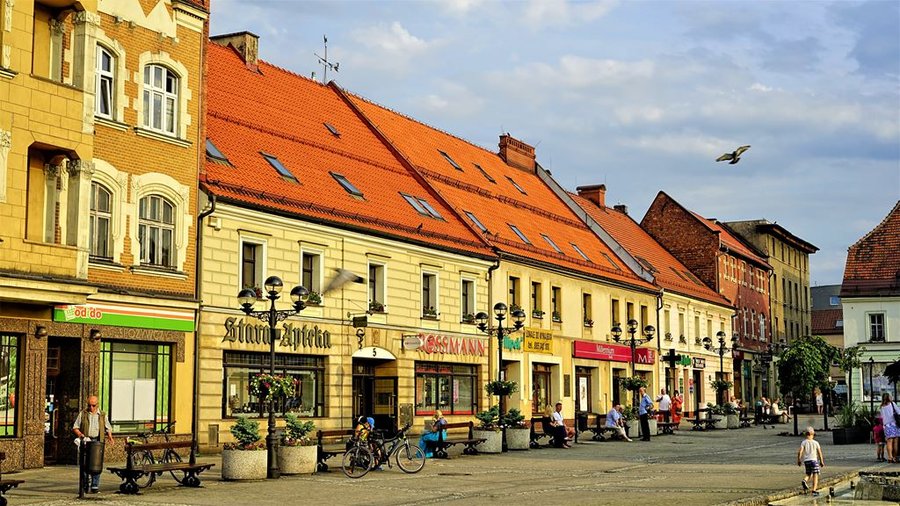Deptak w centrum Mikołowa