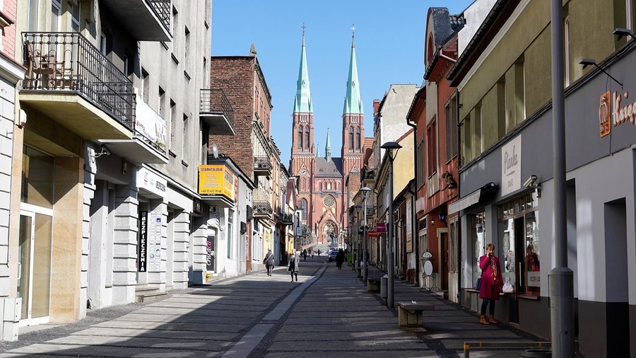 Ulica w centrum Rybnika