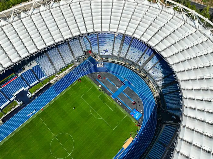 Stadio Olimpico w Rzymie z lotu ptaka