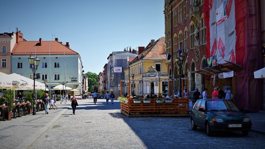 Kamienice przy rynku w Tarnowskich Górach