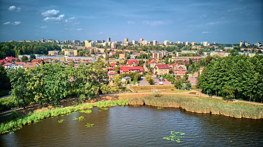 Tychy z lotu ptaka, zabudowa miasta
