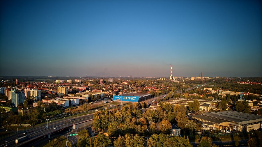 Panorama Zabrza z lotu ptaka