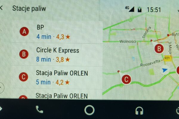 Android Auto – Google Maps w samochodzie